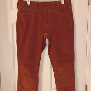 Corduroy rust colored skinnys
